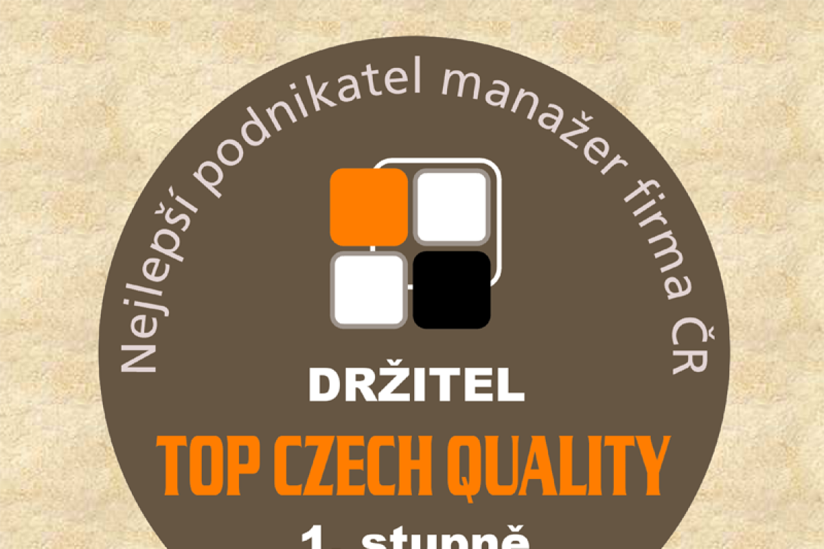 Certifikát TOP CZECH  QUALITY