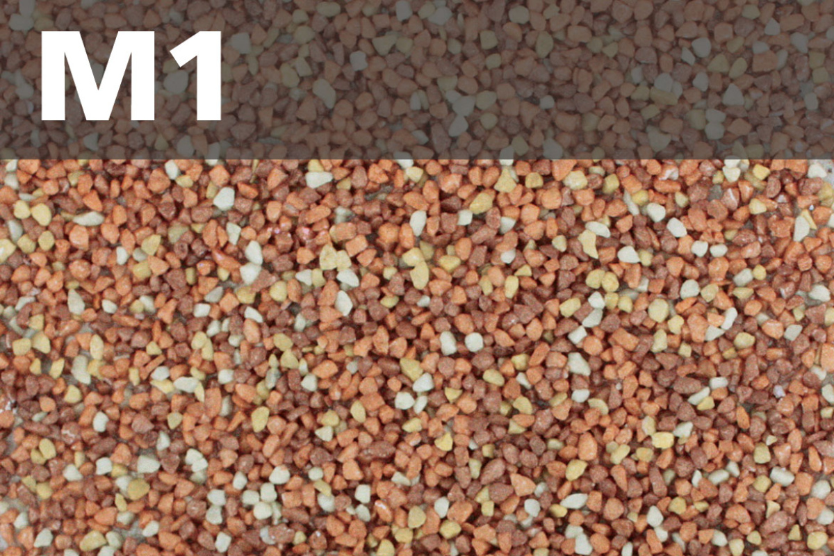 Mozaikové dekorativní omítky - štípaný vápenec (řada M)