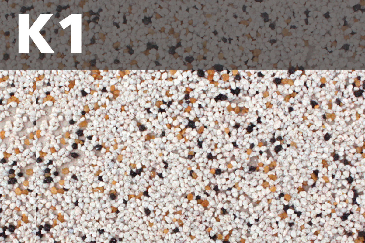 Mozaikové dekorativní omítky - křemičítý písek (řada K)