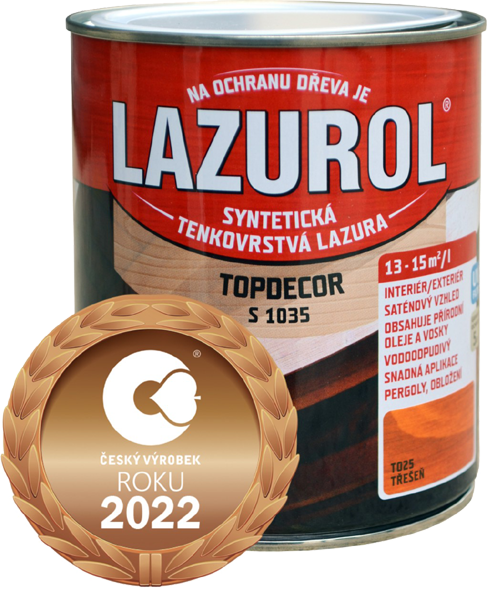 LAZUROL TOPDECOR S1035 uspěl v anketě ČESKÝ VÝROBEK ROKU 2022