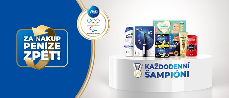 Cashback P&G: Nakupte oblíbené značky a získejte peníze zpět