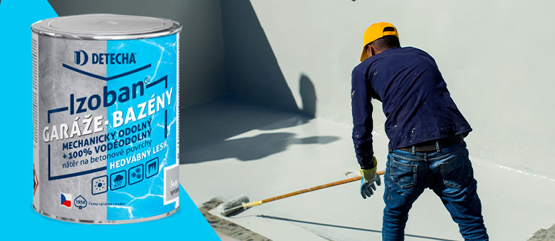 Mechanicky i vodě odolná barva na beton Izoban