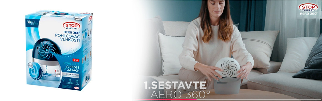 VIDEO: Přístroj Stop Vlhkosti Aero 360° - Srovnání vlhkosti s pohlcovačem a bez něj!