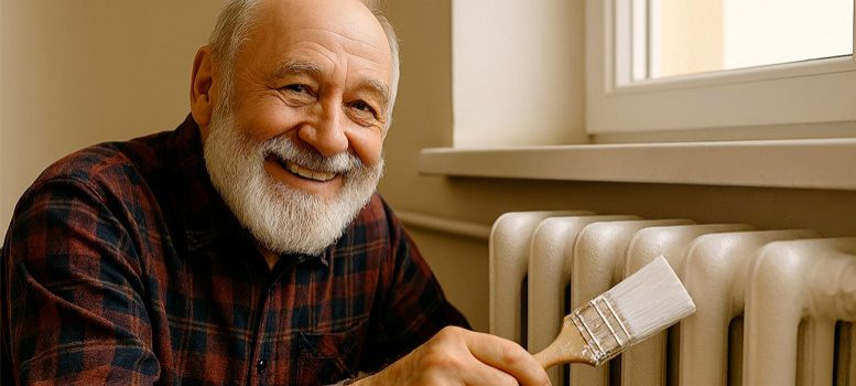 Natírejte radiátory i v zimě s barvou Denas