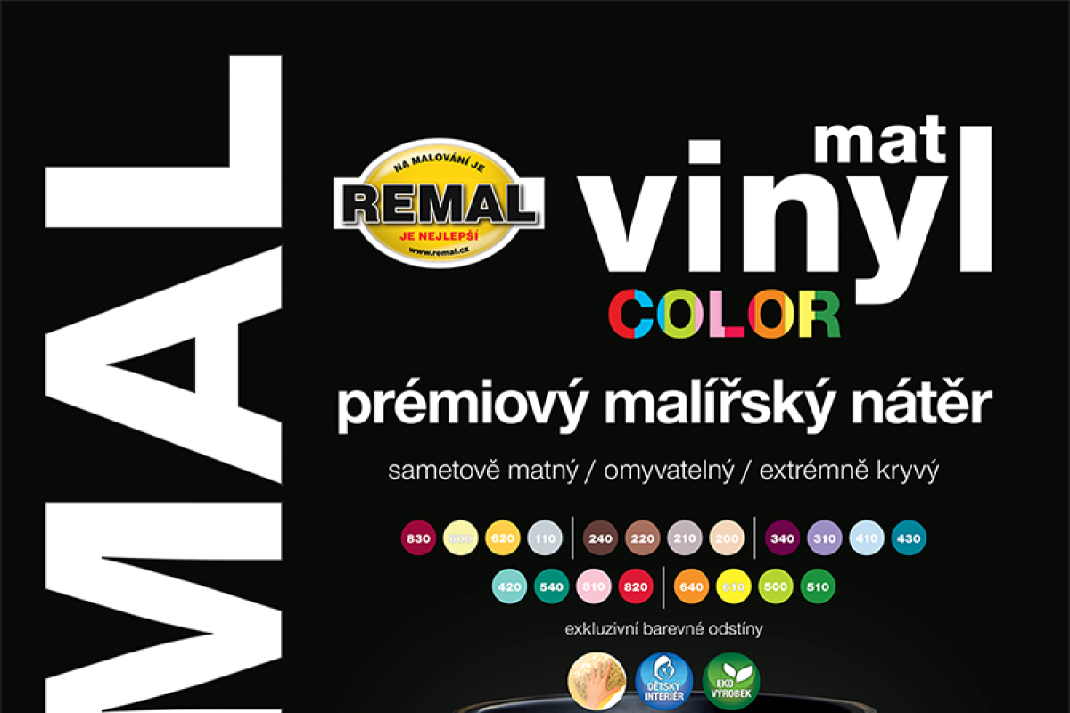 REMAL VINYL COLOR MAT - prémiový malířský nátěr