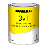 Supermal 3v1 S2177 0100 bílá vrchní syntetická barva na&nbsp;kovy, 0,6 l