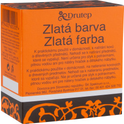 Drutep barva do domácnosti na kov a dřevo v prášku, zlatá, 5 g