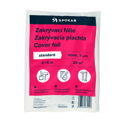 Spokar Standard zakrývací fólie na malování, 7 µ, 20 m², 4 × 5 m