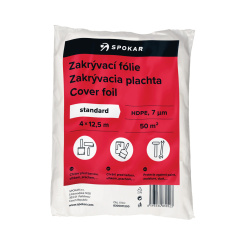 Spokar Standard zakrývací fólie na malování, 7 µ, 50 m², 4 × 12,5 m