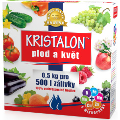 Agro Kristalon Plod a květ, hnojivo na balkonové a okrasné rostliny a dřeviny, 500 g