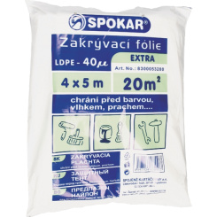 Spokar Hobby zakrývací fólie na malování, 40 µ, 20 m², 4 × 5 m
