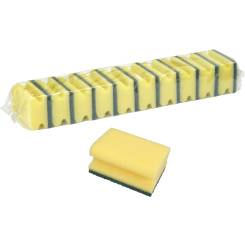 Spokar houbička na nádobí s chráničem nehtů + pevná drátěnka, 95 x 70 x 45 mm, 10 ks v balení