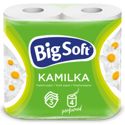 Big Soft Kamilka 3vrstvý toaletní papír, 4 role, 16,8 m role