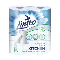 Linteo 2vrstvé kuchyňské papírové utěrky, 2× 10 m, 2 role