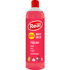 Real Maxi Úklid s květinovou parfemací čistič na podlahy nerez, sklo, plasty, antitatický, 1 l