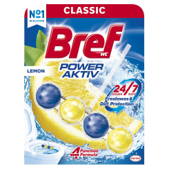Bref WC Power Aktiv Lemon, WC blok v kuličkách, citrón, 50 g