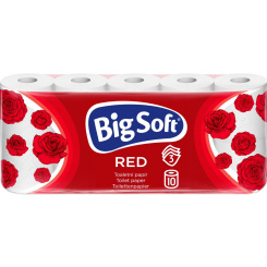 Big Soft Red 3vrstvý toaletní papír, 10 rolí, 17,6 m role
