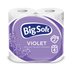 Big Soft Violet 2vrstvý toaletní papír, 4 role, 20 m role
