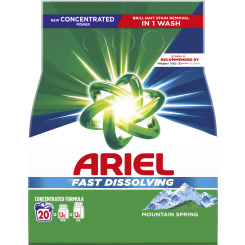Ariel prací prášek Mountain Spring 20 praní, 1,1 kg