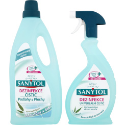 Sanytol Dezinfekce čistič podlahy &amp; plochy, 1 l + univerzální čistič, 500 ml