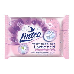Linteo toaletní papír vlhčený s kyselinou mléčnou, 60 ks