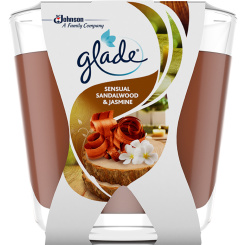 Glade svíčka vonná Decor Sensual Sandalwood &amp; Jasmine, 70 g