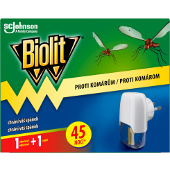 Biolit elektrický odpařovač proti komárům, 45 nocí, 27 ml