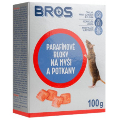 Bros parafínové bloky na myši, krysy a potkany, 100 g