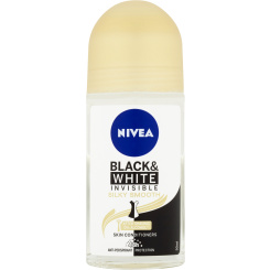 Nivea Black &amp; White Invisible Silky Smooth kuličkový antiperspirant, 50 ml