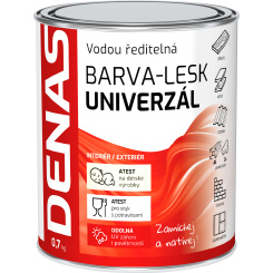 DENAS UNIVERZÁL-LESK vrchní barva na dřevo, kov a beton