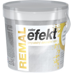 REMAL Color Efekt omyvatelná dekorační barva, 0900 stříbrný, 400 g