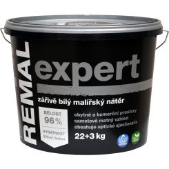REMAL Expert zářivě bílá malířská barva na zeď, 22+3 kg