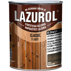 Lazurol Classic S1023 tenkovrstvá lazura na dřevo s obsahem olejů, 0022 palisandr, 750 ml