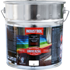 Industrol S2013 univerzál lesk vrchní barva na kov a dřevo, 1000 bílá, 9 l