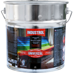 Industrol S2013 univerzál lesk vrchní barva na kov a dřevo, 1999 černá, 9 l