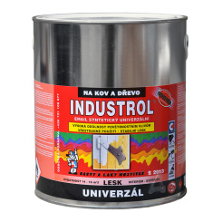 Industrol S2013 univerzál lesk vrchní barva na kov a dřevo, 1000 bílá, 2,5 l