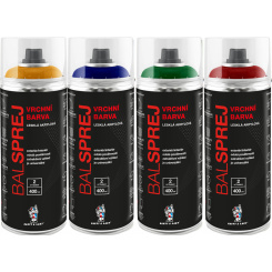 BALSPREJ vrchní univerzální akrylová barva ve spreji, RAL odstíny, 400 ml