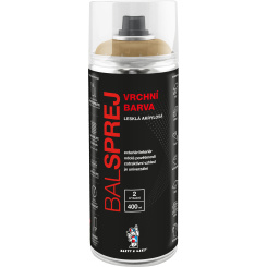 BALSPREJ vrchní univerzální akrylová barva ve spreji, RAL 1001 béžová, 400 ml