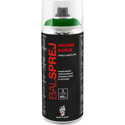 BALSPREJ vrchní univerzální akrylová barva ve spreji, RAL 6029 zelená máta, 400 ml