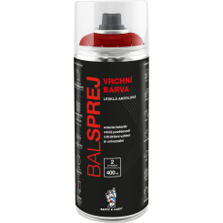 BALSPREJ vrchní univerzální akrylová barva ve spreji, RAL 3003 rubínová, 400 ml