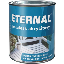 Eternal pololesk akrylátový univerzální barva na dřevo kov beton