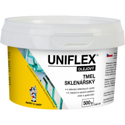 Uniflex olejový sklenářský tmel, přetíratelný