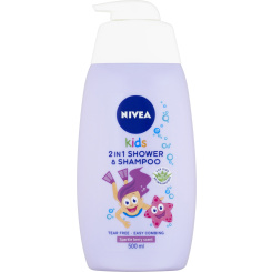 Nivea Kids Girl 2v1 sprchový gel a šampon, 500 ml