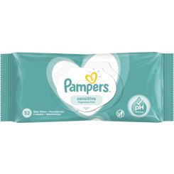 Pampers Sensitive vlhčené ubrousky, 52 ks