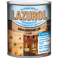 Lazurol Aqua v1303 silnovrstvý polomatný lak na dřevo, 600 g