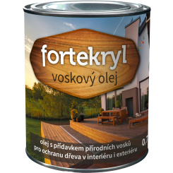 Fortekryl voskový olej pro ochranu dřeva bezbarvá, 0,7 kg