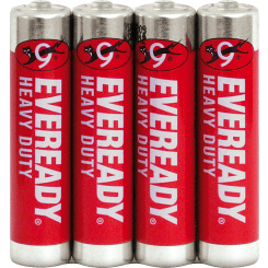 Eveready AAA zinkovo-chloridové tužkové baterie, 4 ks