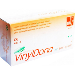 Vulkan VinylDona vinylové jednorázové bezprašné rukavice velikost S, 100 ks