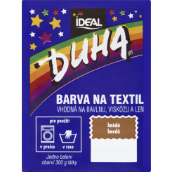 Ideal Duha hnědá, barva na textil na bavlnu, viskozu a len, na 300 g látky, 15 g