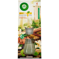 Air Wick Essential Oils vanilka a santalové dřevo vonné tyčinky, 30 ml